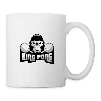 King pong, tennis de table, main au bâton, - Mug blanc - blanc - Droite