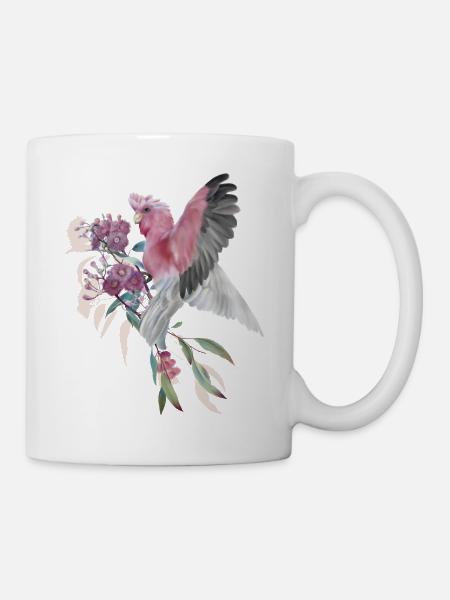 Galah sur la fleur d'eucalyptus - Mug blanc - blanc