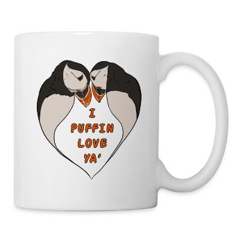 I Puffin Love ya gift for puffin fans - Mug - white - Right