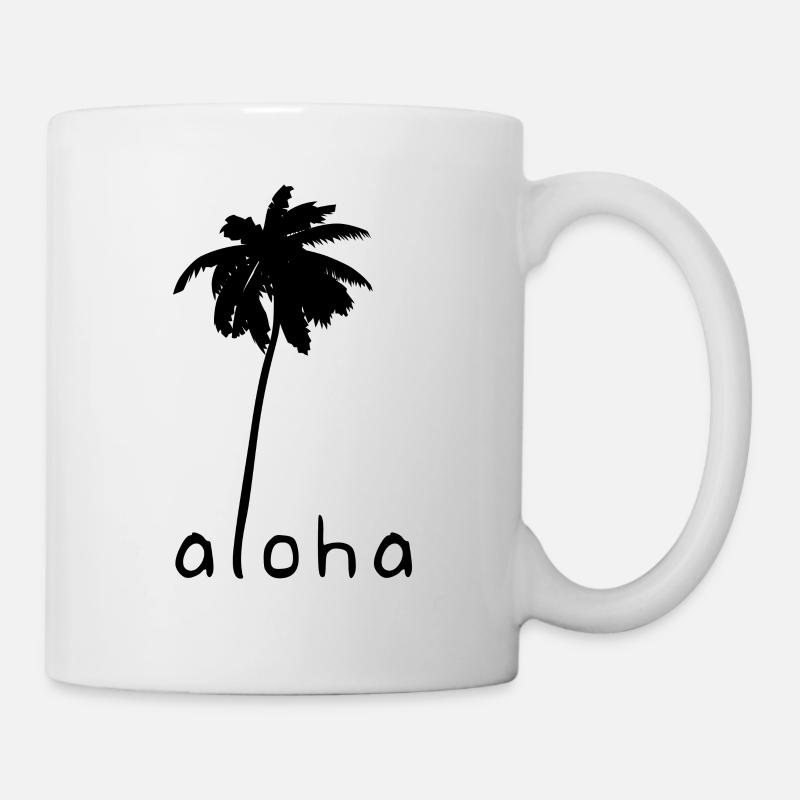Aloha Palme Hawaii - Tasse - Weiß