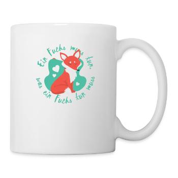 A fox must do, foxes, beginners - Mug - white - Right