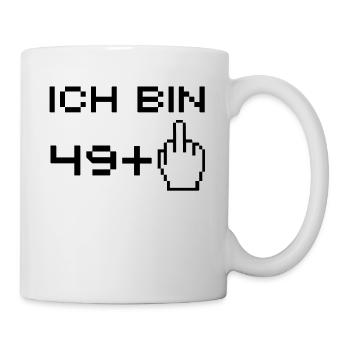 Birthday funny 49 + 1 50 years old man woman - Mug - white - Right