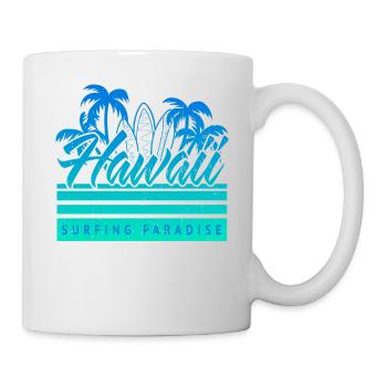 Hawaii Surfing Paradise Vintage - Tasse - Weiß - Rechts