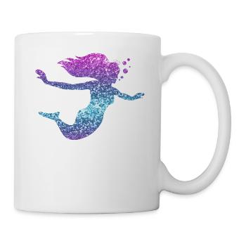 Sirène paillettes cadeau femmes filles - Mug blanc - blanc - Droite