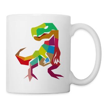 Abstrakter T-Rex trex tyrannosaurus Geschenkidee - Tasse - Weiß - Rechts