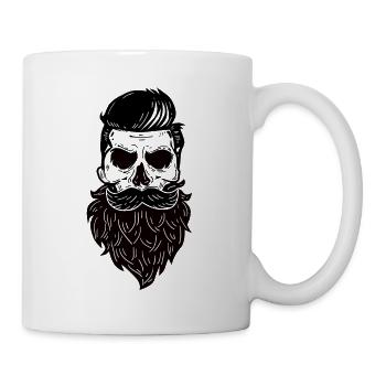 Bart barbe crâne crâne squelette squelette - Mug blanc - blanc - Droite