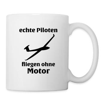 echte segelflug piloten lustig geschenk fliegen - Tasse - Weiß - Rechts