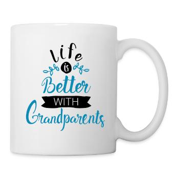 Oma Opa Großeltern Geschenk - Tasse - Weiß - Rechts