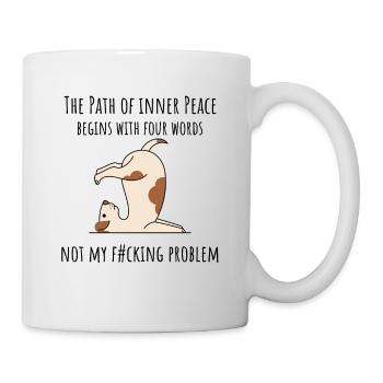 Vêtements de yoga pour cours de yoga tshirt doux - Mug blanc - blanc - Droite