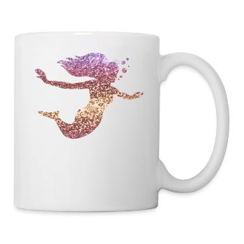 Sirène paillettes cadeau femmes filles - Mug blanc - blanc - Droite