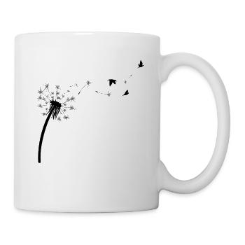 Pissenlit pissenlit nature rêve oiseau disant - Mug blanc - blanc - Droite