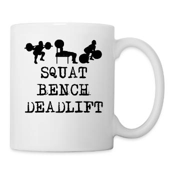 Powerlifting Squat Bench Deadlift Gym - Mug blanc - blanc - Droite