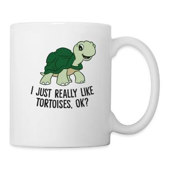 J’aime les tortues Tout simplement Ok - Mug blanc - blanc - Droite