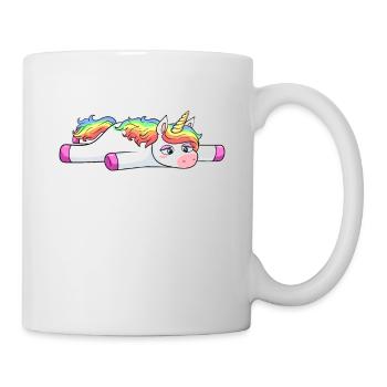 Tired unicorn KO Platt - Mug - white - Right