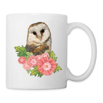 Gemeine Eule - Tasse - Weiß - Rechts