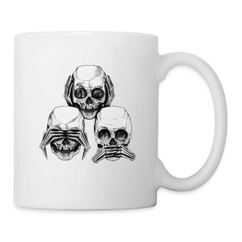 Skull Skull Bone Skull - Mug - white - Right