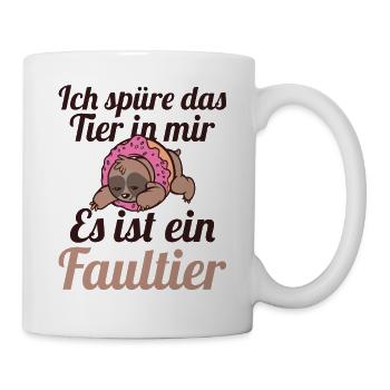 faultier schlafenFaultier schlafen Faultiere Tier - Tasse - Weiß - Rechts
