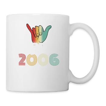 14 ans 14 anniversaire née en 2006 Jeunes filles - Mug blanc - blanc - Droite
