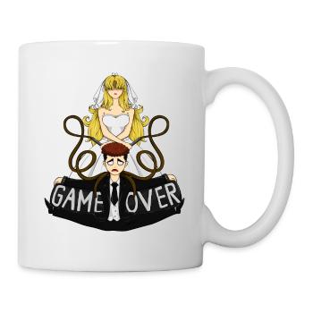 Game over funny saying wedding bride groom - Mug - white - Right