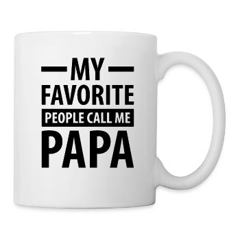MES GENS FAVORIS M'APPELENT PAPA | fête des pères - Mug blanc - blanc - Droite