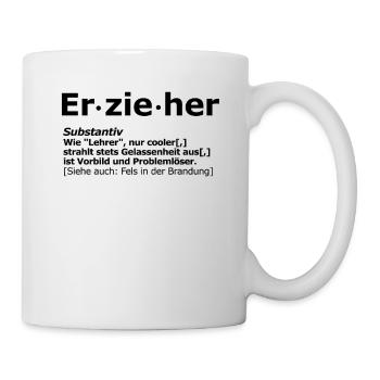 Erzieher Definition Geschenk - Tasse - Weiß - Rechts