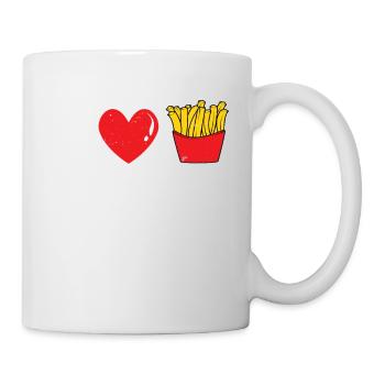 Pommes Frites Lover Shirt - Pommes Frites T-Shirt - Fas - Tasse - Weiß - Rechts