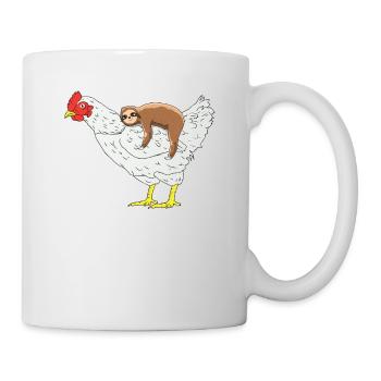 Funny Sloth Shirt - Chicken Shirt - Sloth Lover Gi - Mug - white - Right