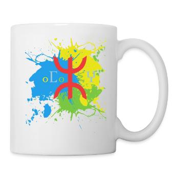 Amazigh Splash Art Design Berber Amazigh Flag - Mug - white - Right
