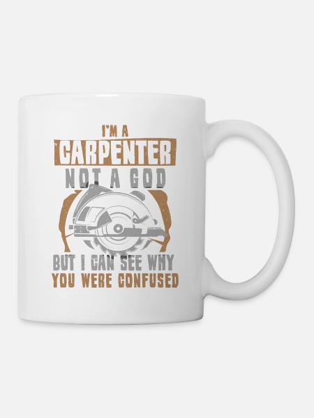 Zimmermann Und Dachdecker Geschenk Shirt Zimmerer - Tasse - Weiß