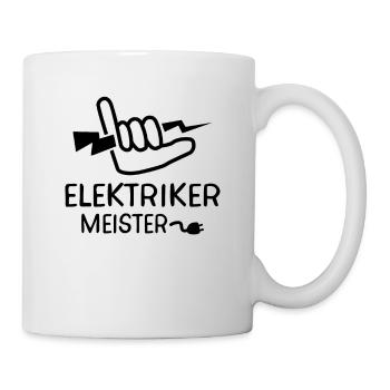 Elektriker Meister Elektromeister Handwerker Motiv - Tasse - Weiß - Rechts