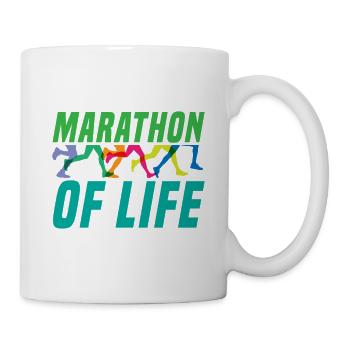 Marathon de course à pied - Mug blanc - blanc - Droite