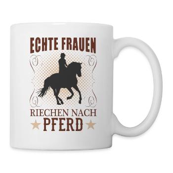 Pferde Geruch Spruch Pferdeliebhaber Geschenk - Tasse - Weiß - Rechts