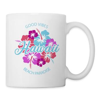 Hawaii Good Vibes Beach Paradise - Tasse - Weiß - Rechts