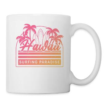 Hawaii Surfing Paradise - Tasse - Weiß - Rechts