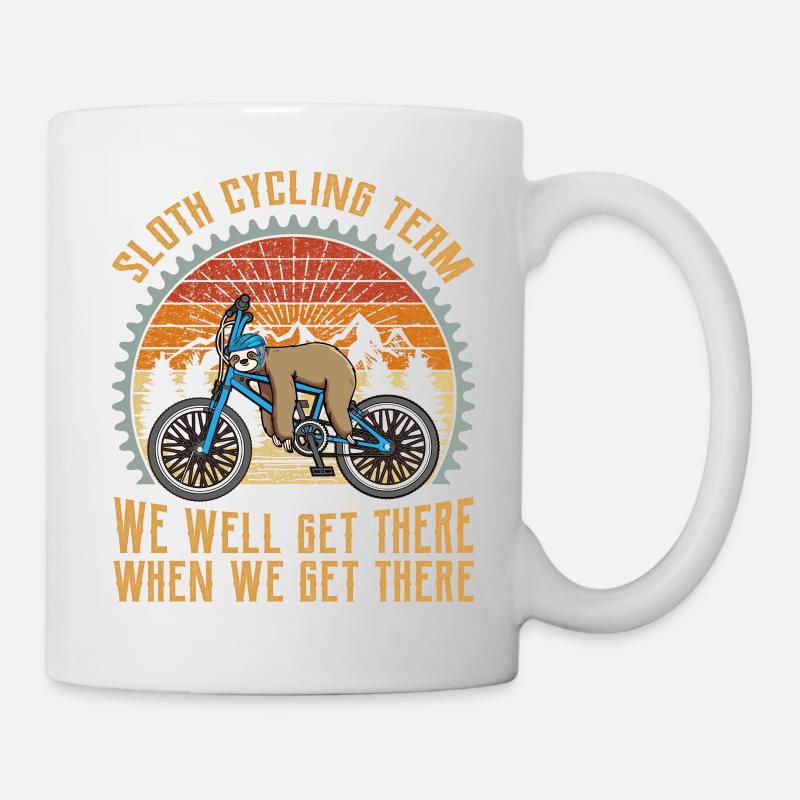 Vintage Sloth Cycling Team - Mug - white