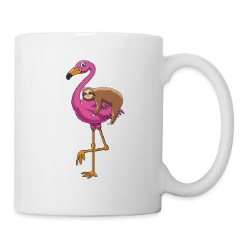 Lustiges Faultierhemd - Flamingohemd - Faultierliebhaber - Tasse - Weiß - Rechts