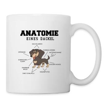 Dackel Rauhaardackel Hunde Hund Dachshund - Tasse - Weiß - Rechts
