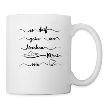 Papierschiff Meer Papierboot Papierschiffchen - Tasse - Weiß - Rechts