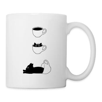 Guten Morgen Katze Geschenkidee Katzen - Tasse - Weiß - Rechts