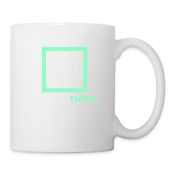 Think outside the Box, Querdenker, Anders denken - Tasse - Weiß - Rechts