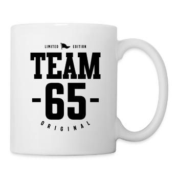 65 Jahre alt - 65. Geburtstag lustiges Geschenk - Tasse - Weiß - Rechts