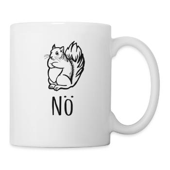 Eichhörnchen Nö Nein lustig Geschenk Party Kaffee - Tasse - Weiß - Rechts