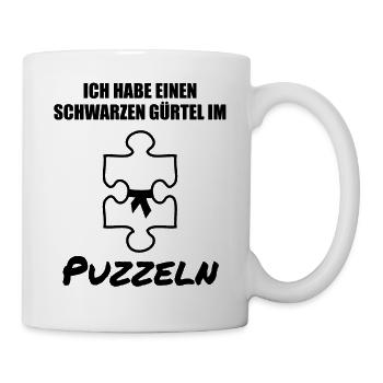 Puzzle Puzzlespiele Liebhaber Spruch Geschenk - Tasse - Weiß - Rechts