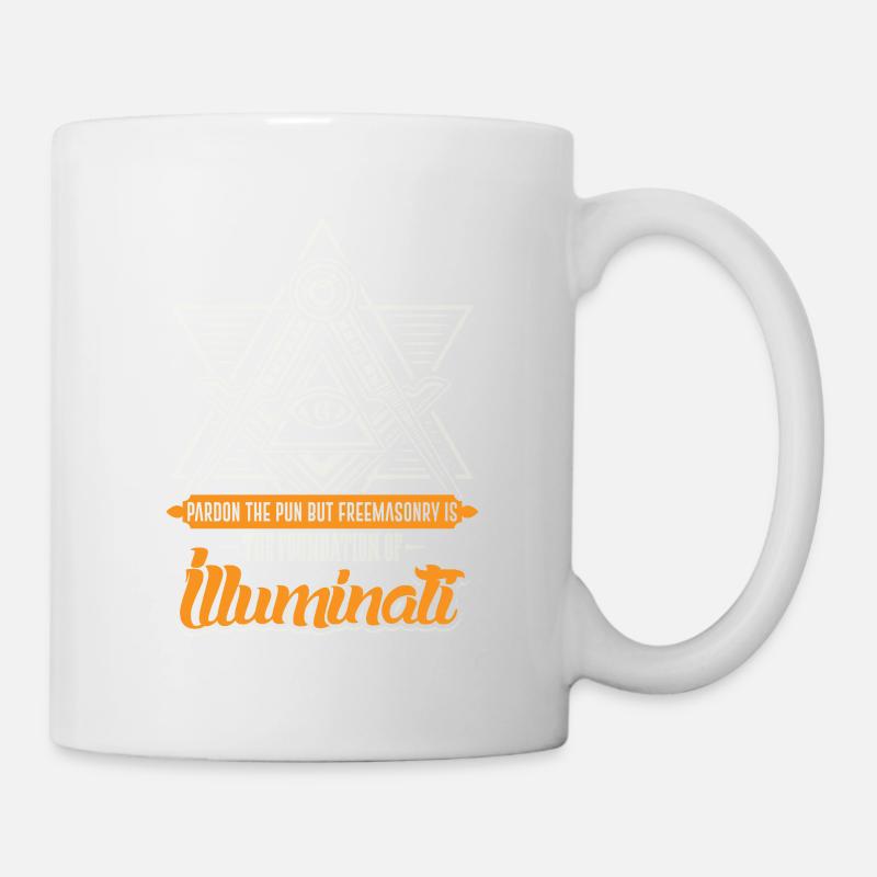 Les francs-maçons sont la base des Illuminati - Mug blanc - blanc