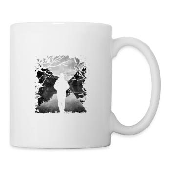 Gehen Sie alleine zum Fluss - Tasse - Weiß - Rechts