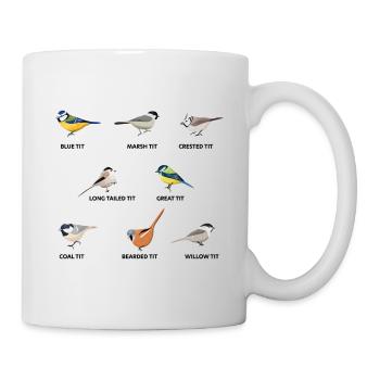 A collection of tit birds - Birding Gift - Mug - white - Right