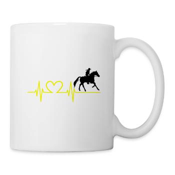 Horses EKG horses love - Mug - white - Right