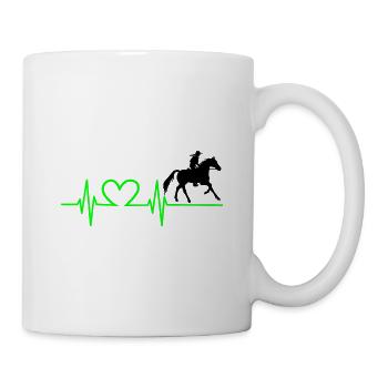 Horses EKG horses love - Mug - white - Right