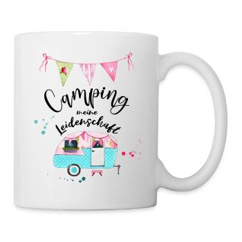 Camping my passion Caravan garland - Mug - white - Right