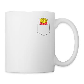 Funny French Fries In Pocket Fast Food Fries - Mug - white - Right